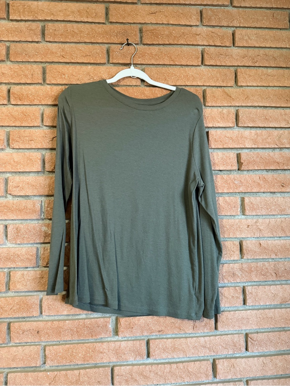 a new day Olive Green Long Sleeve Crewneck Top